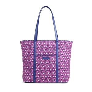 Vera Bradley Trimmed Vera Large Tote Bag - Katalina Pink Diamonds